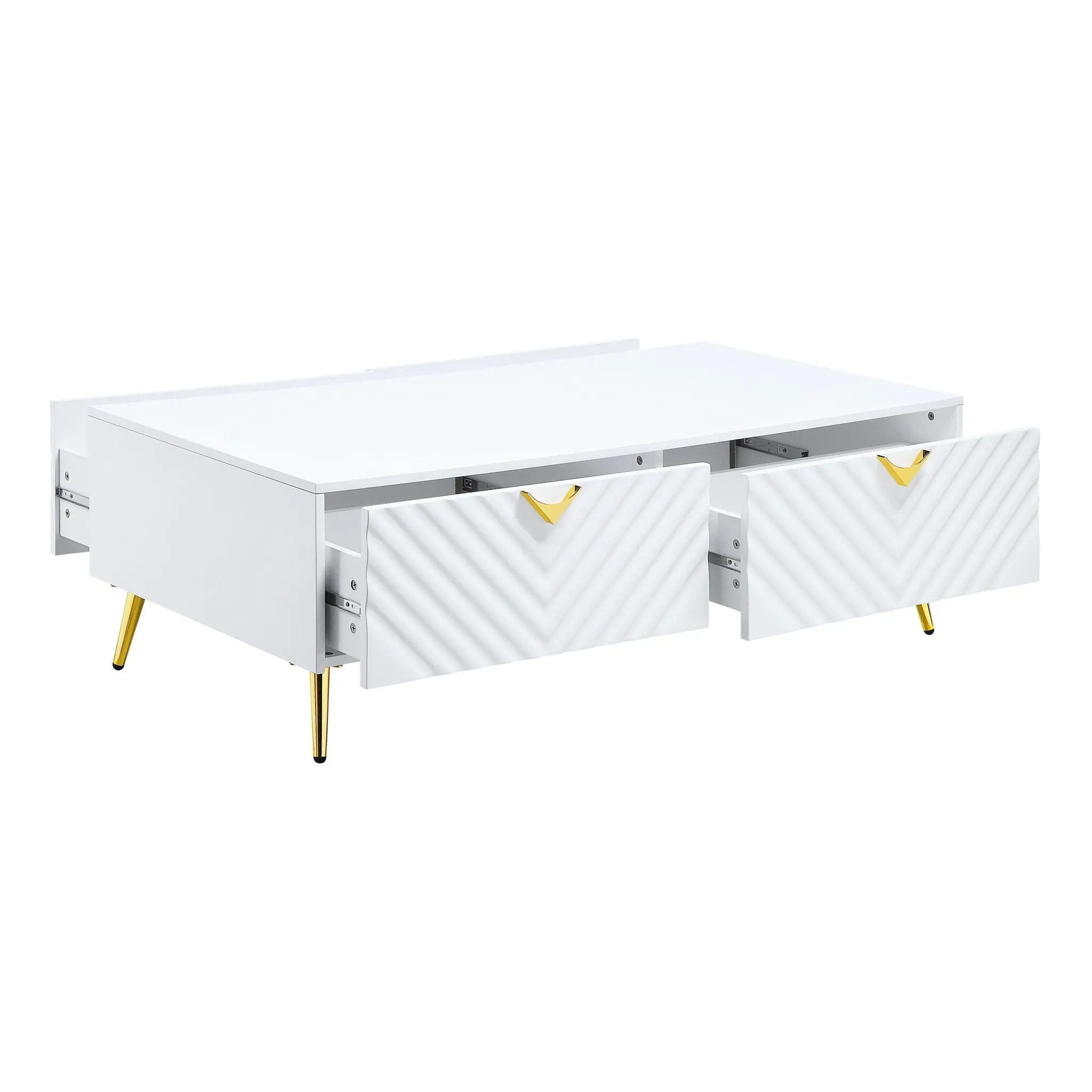 Gaines - High Gloss Coffee Table - White by Unique Piece Furniture
