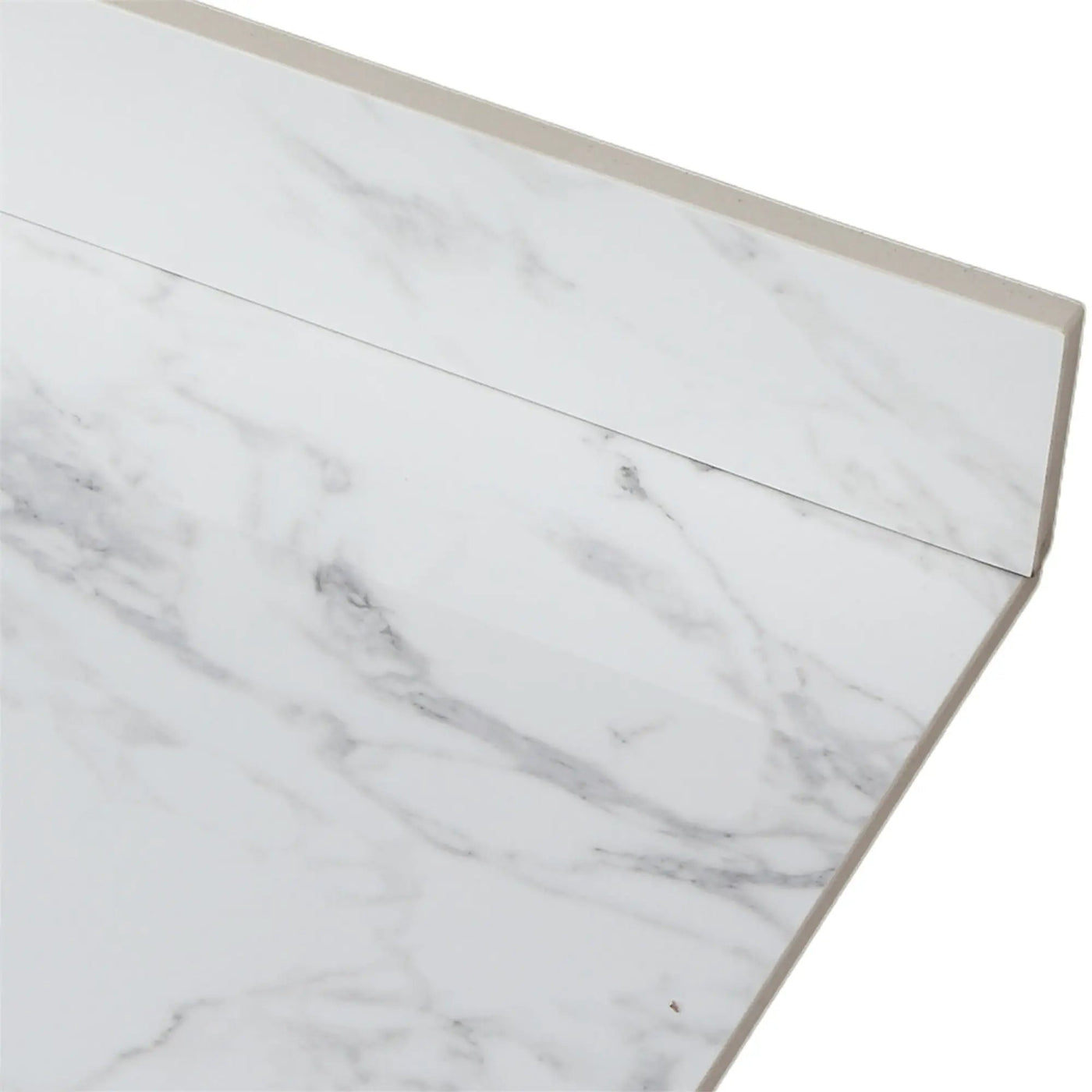 Elegant Sintered Stone Bathroom Vanity Top With Rectangular Undermount Ceramic Sink by HouseOfZazla