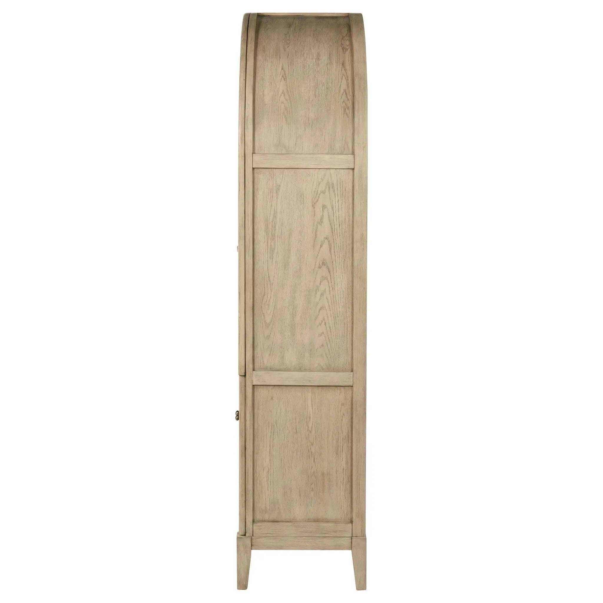 Kailani 4-Door Cane Dining Vitrine Display Cabinet Beige Oak by Unique Piece Furniture