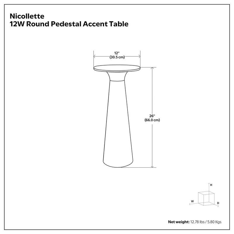 Nicollette - Side Table - Antique Brass by HouseOfZazla