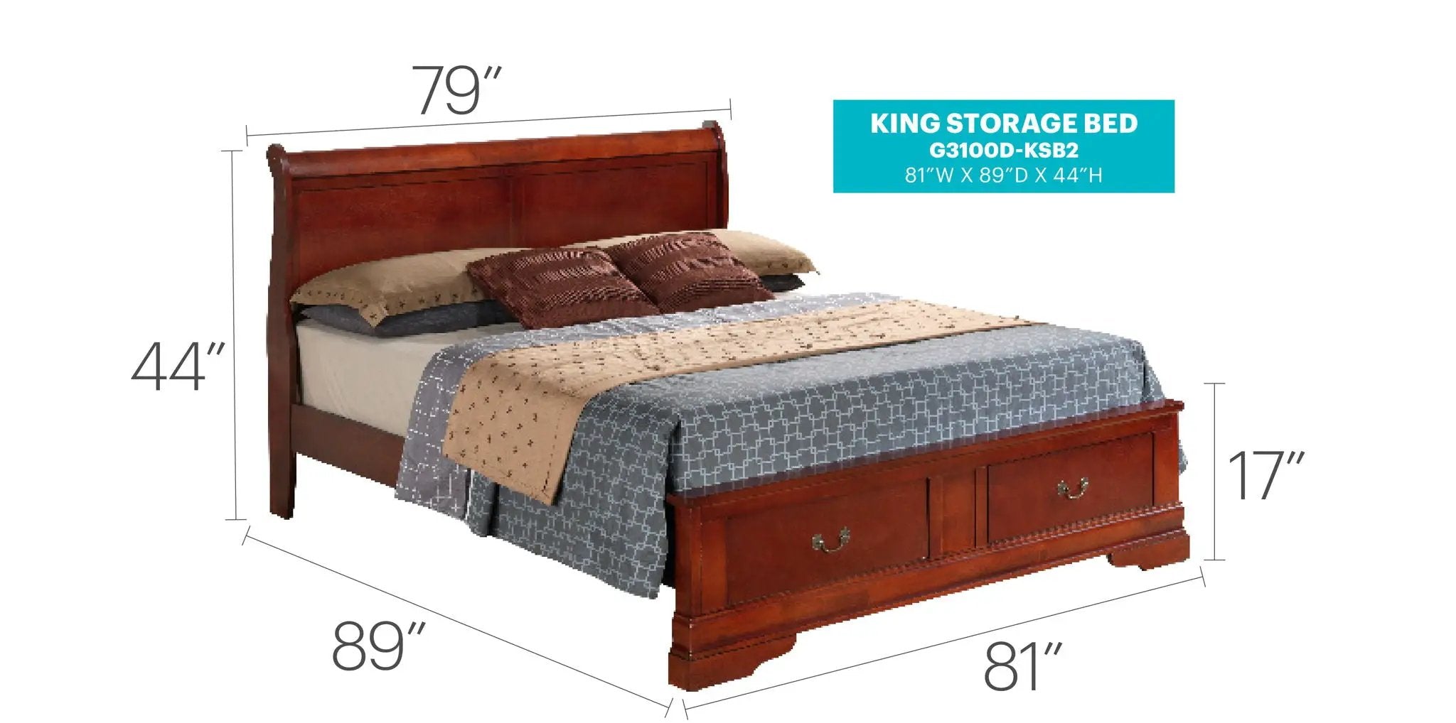 Upholstered Panel Sleigh Bed Design by HouseOfZazla