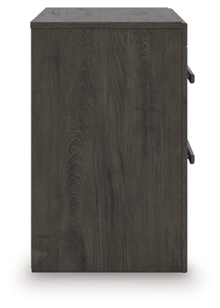 Prendonea - Two Drawer Night Stand - Charcoal by Unique Piece Furniture