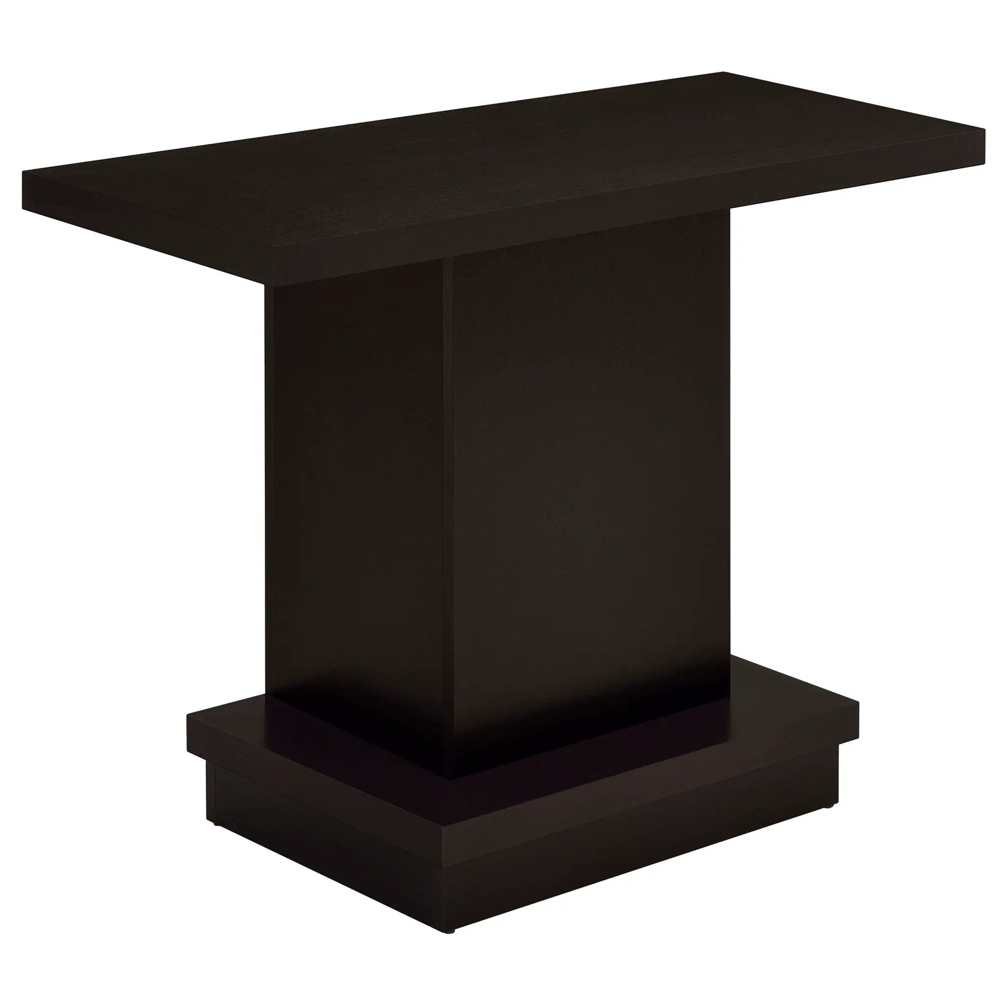 Reston Engineered Wood Pedestal Console Table Cappuccino by Unique Piece Furniture