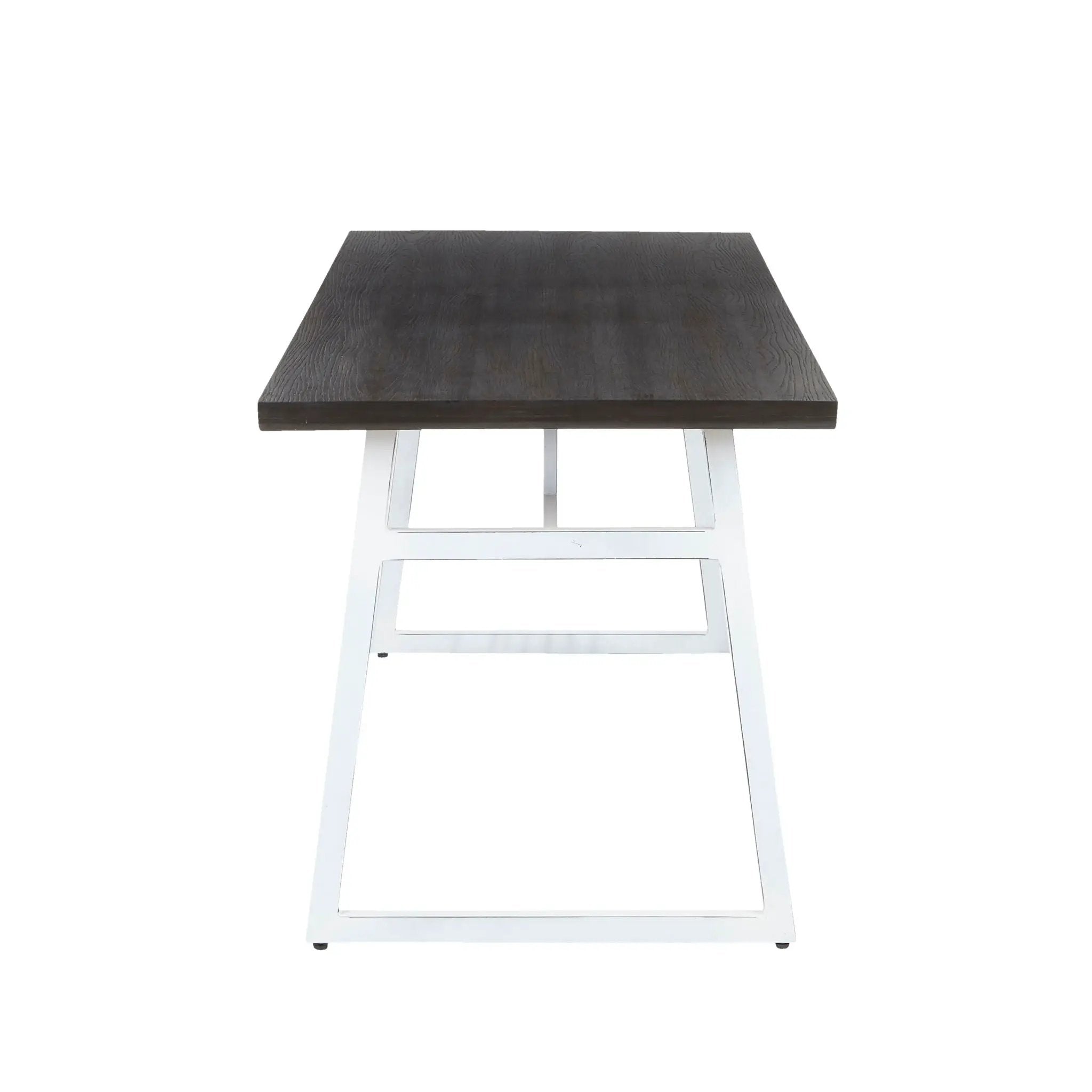 Geo - Industrial Dining Table - Vintage White / Espresso by Unique Piece Furniture