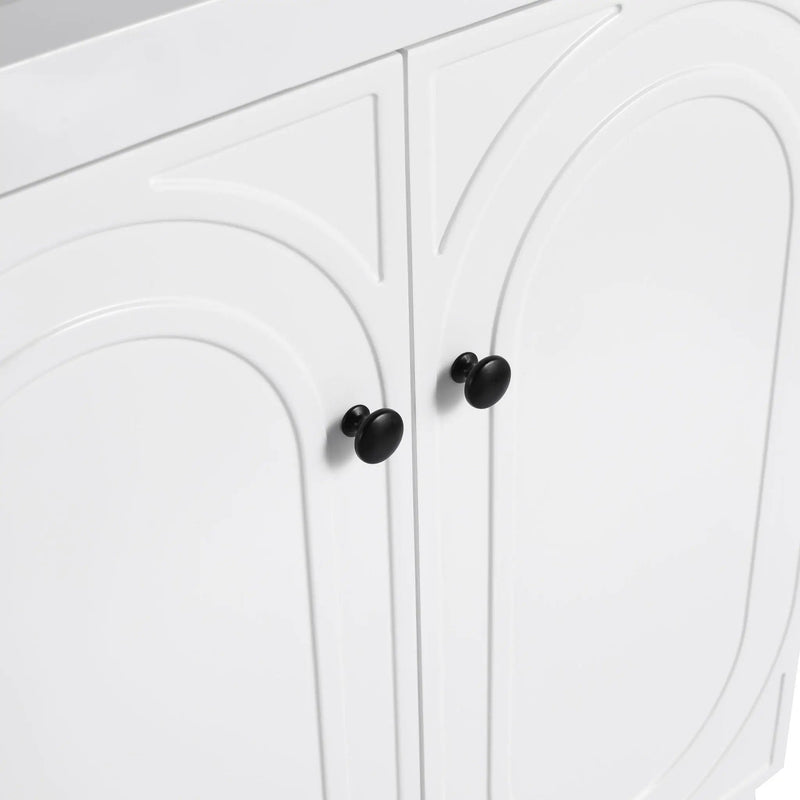 Modern Freestanding Bathroom Vanity With Soft Close Cabinet Doors by HouseOfZazla