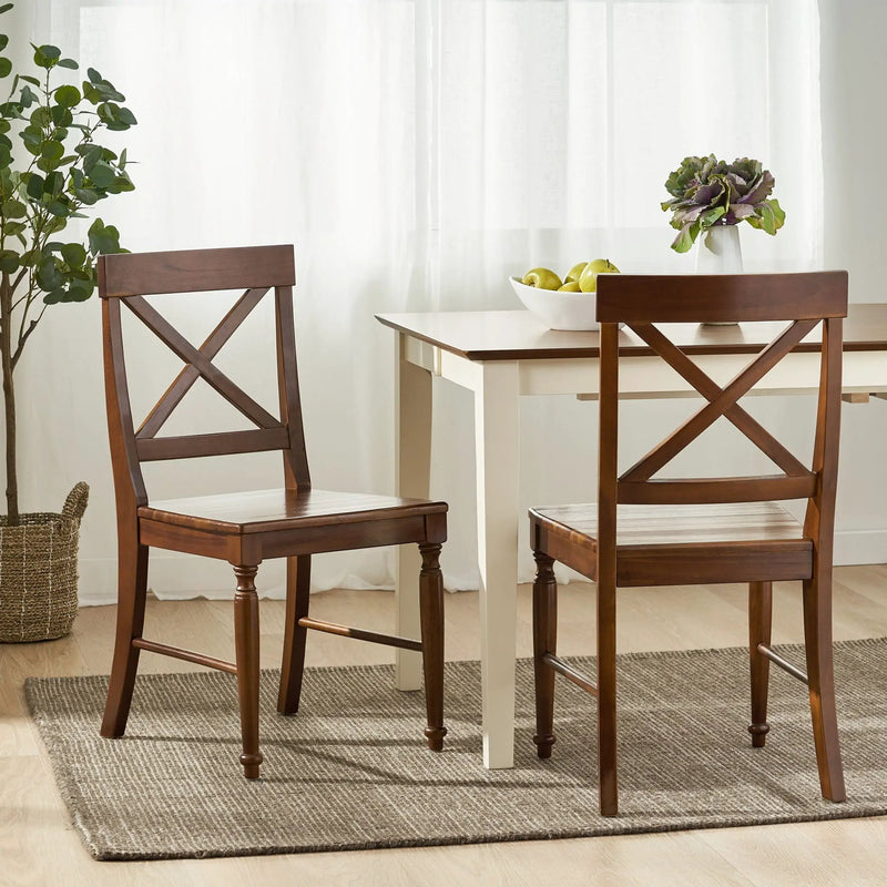 Dining Chair With X Shaped Back (Set of 2) by HouseOfZazla