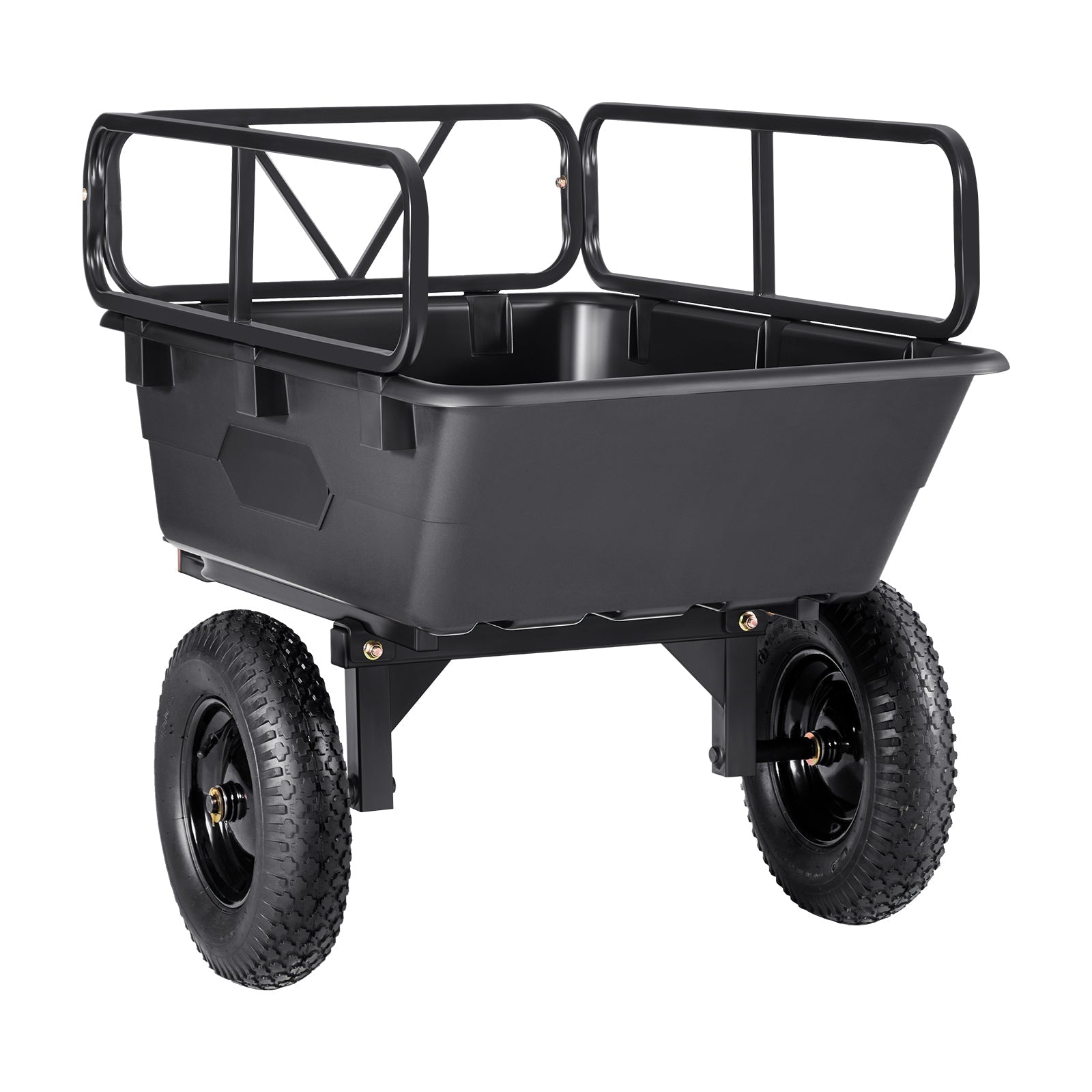 Dump Trailer 500 lbs 10 Cu. Ft Tow Behind Plastic Garden ATV Trailer Cart by HouseOfZazla