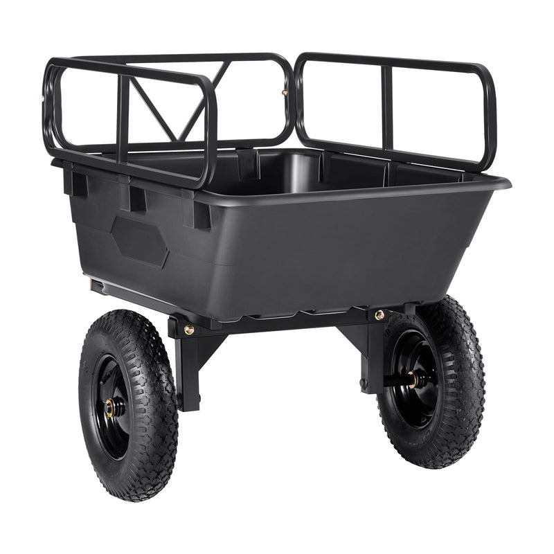 Dump Trailer 500 lbs 10 Cu. Ft Tow Behind Plastic Garden ATV Trailer Cart by HouseOfZazla