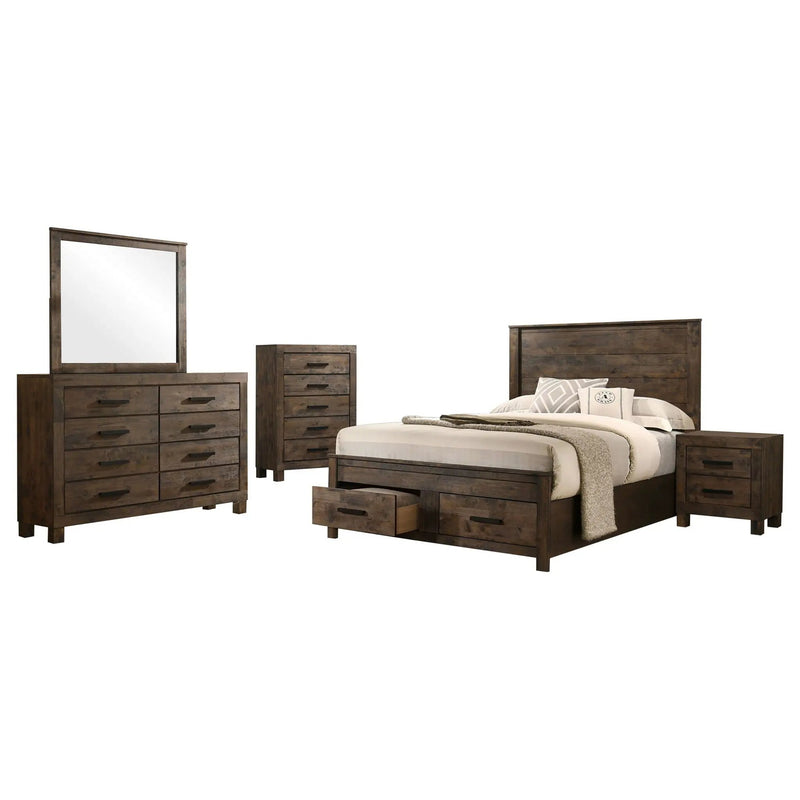 Woodmont 5-piece California King Bedroom Set Golden Brown by Unique Piece Furniture