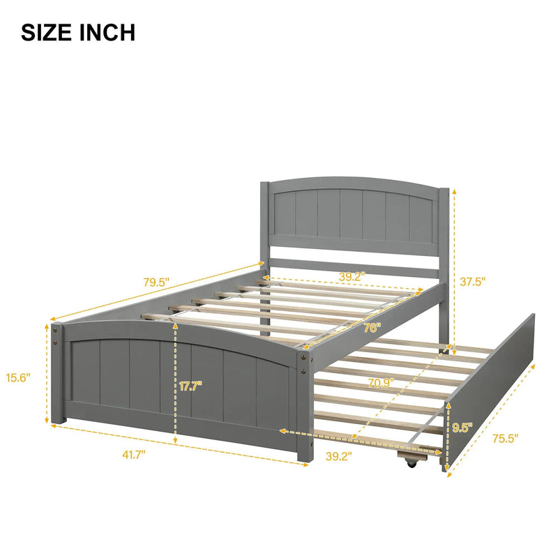 Platform Bed & Headboard, Footboard And Wood Slat Support by HouseOfZazla