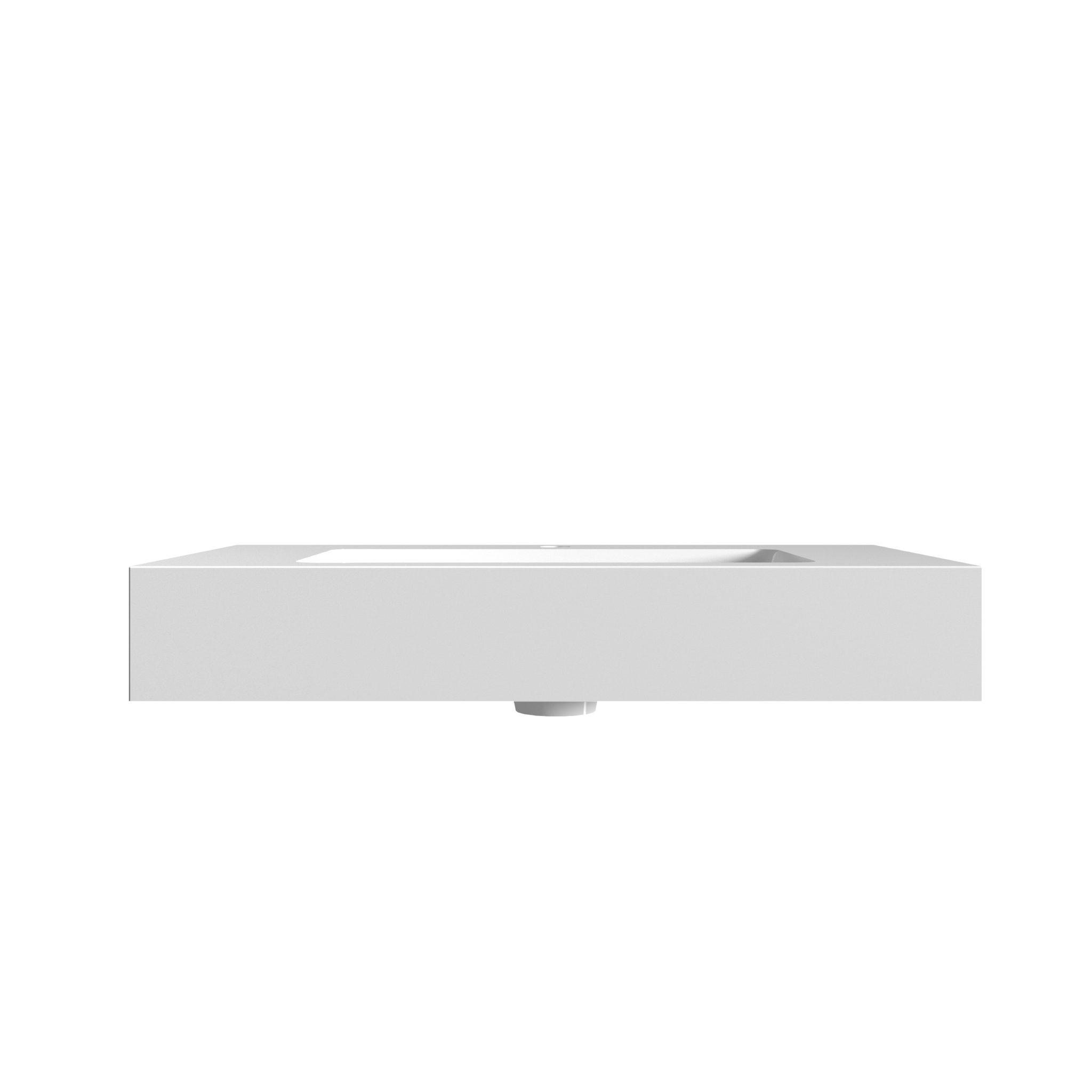 BB02-36-101 Integrated Solid Surface Basin Without Drain and Faucet, Glossy by HouseOfZazla
