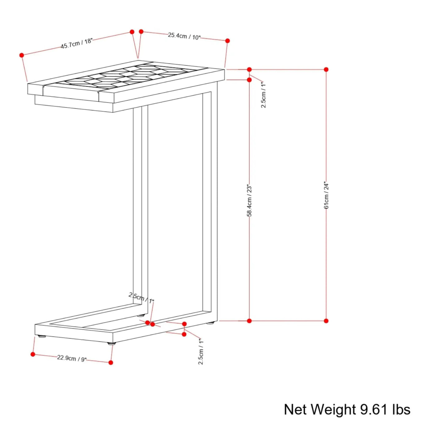 Skyler - C Side Handcrafted Table by HouseOfZazla