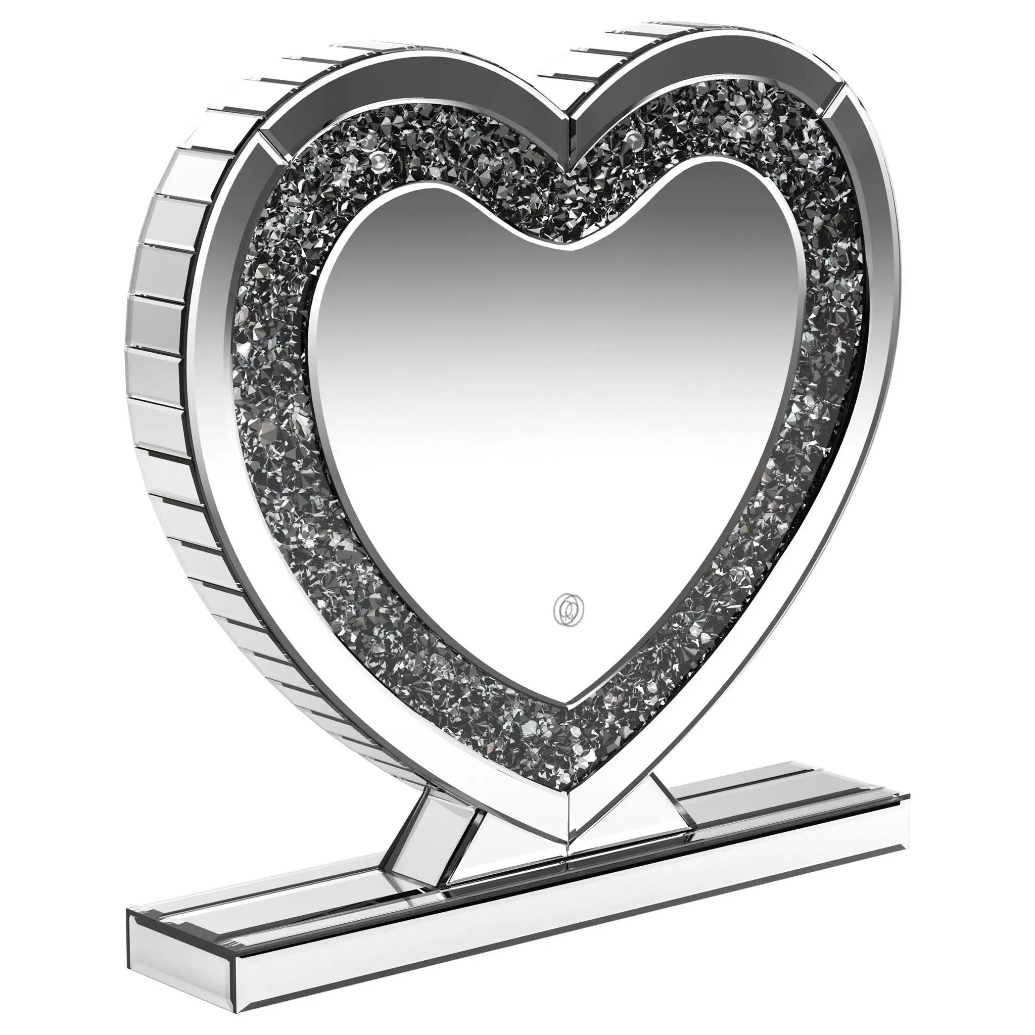 Euston Heart Shaped Vanity Mirror Silver by Unique Piece Furniture