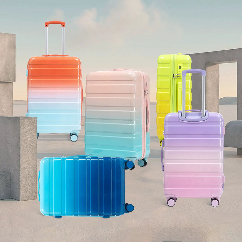 3-Piece Spinner Wheel Luggage Set with Gradient Color by HouseOfZazla