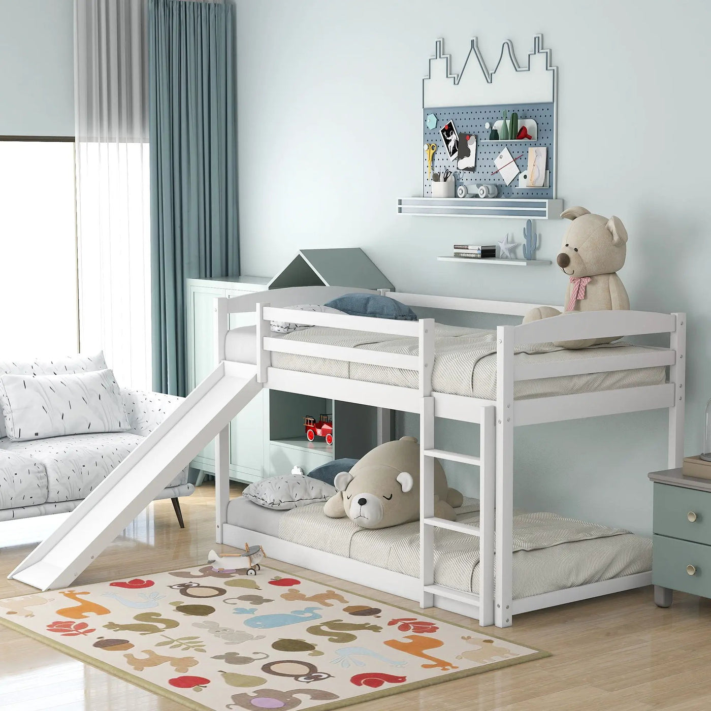 Durable Bunk Bed With Convertible Slide And Ladder by HouseOfZazla