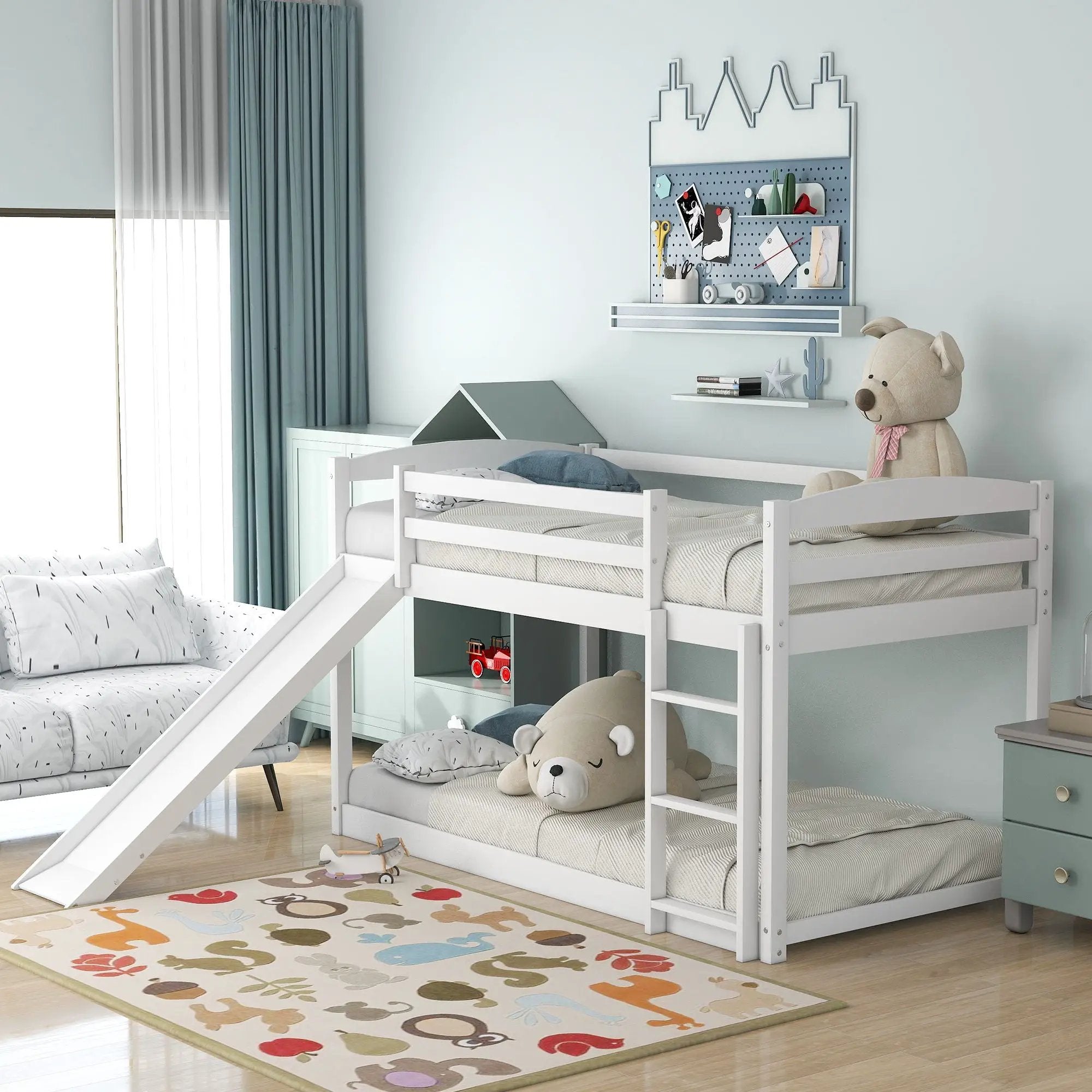 Durable Bunk Bed With Convertible Slide And Ladder by Unique Piece Furniture