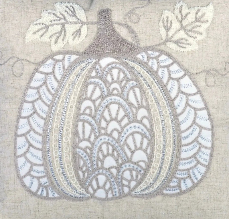 Lace Embroidered Pumpkin Throw Pillow – Set of 2 by HouseOfZazla