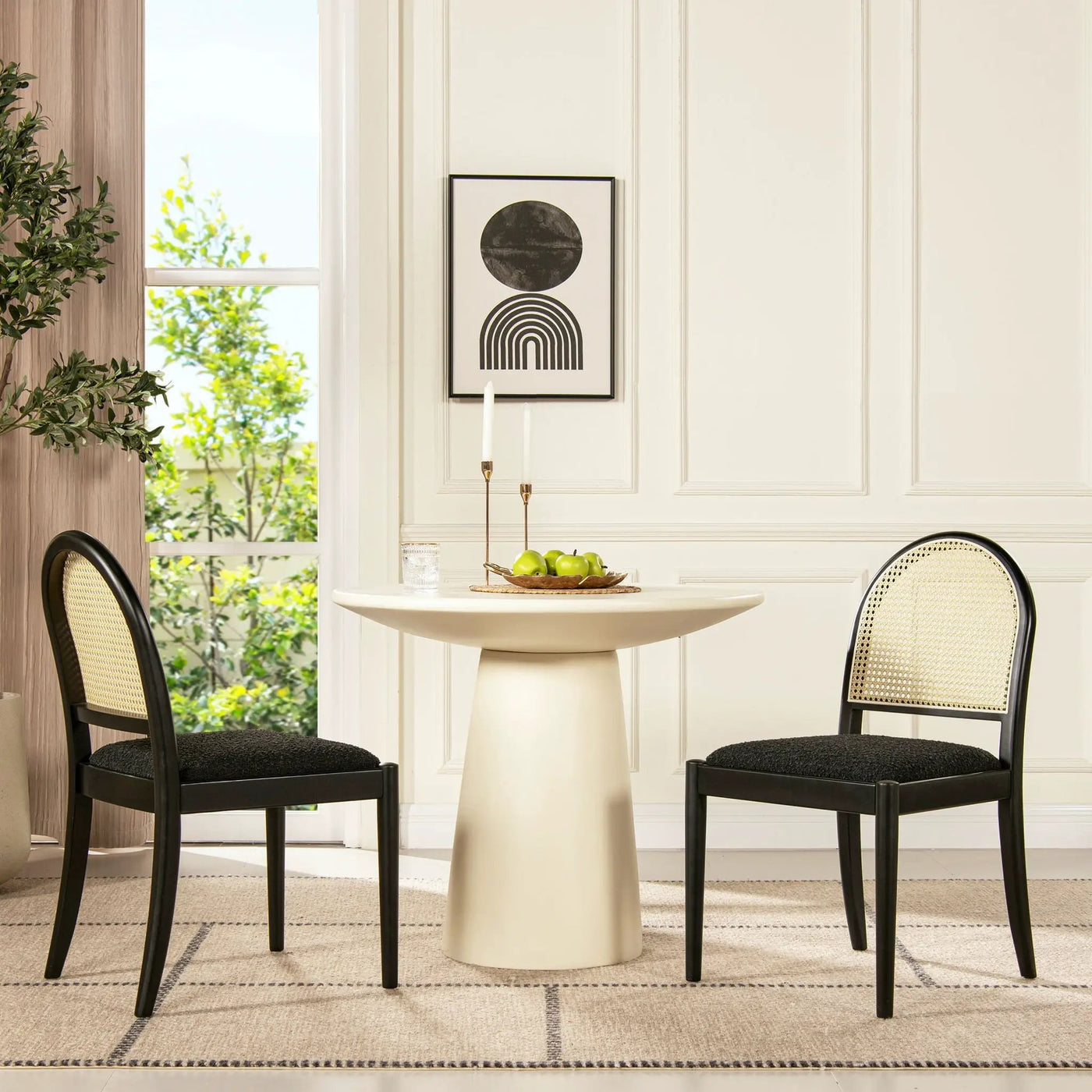 Panama - Curved Cane Side Dining Chair (Set of 2) by Unique Piece Furniture