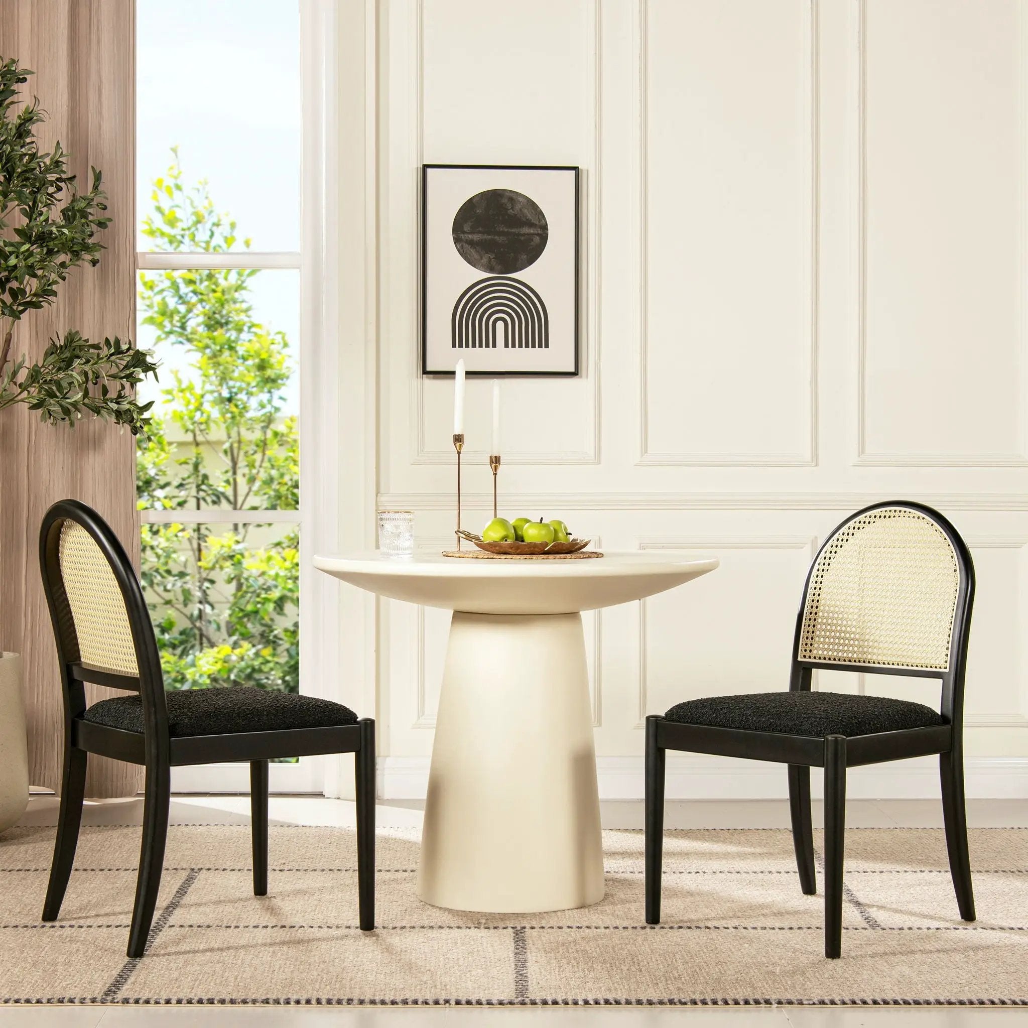 Panama - Curved Cane Side Dining Chair (Set of 2) by Unique Piece Furniture