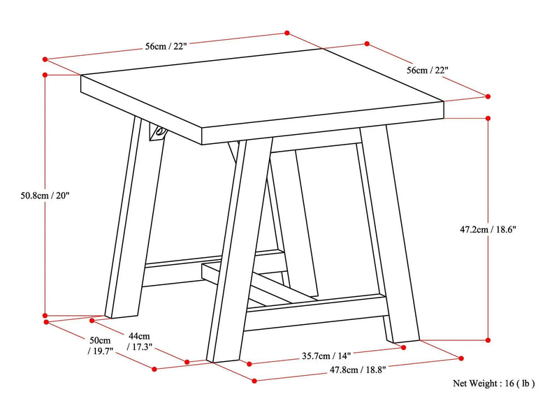 Sawhorse - Handcrafted End Table by Unique Piece Furniture