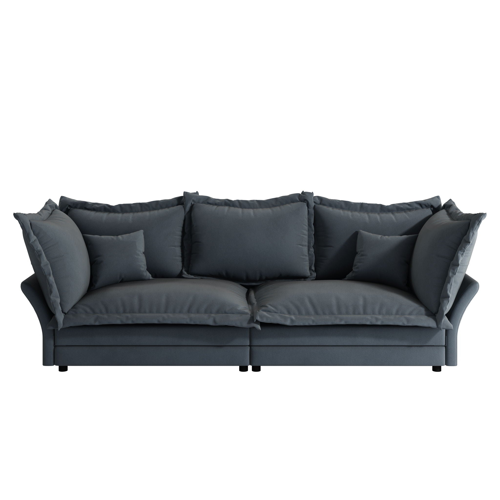 Modern Comfy Upholstered Sofa Cloud Couch, Deep Seat Couches With Multiple Large Soft Pillows by HouseOfZazla