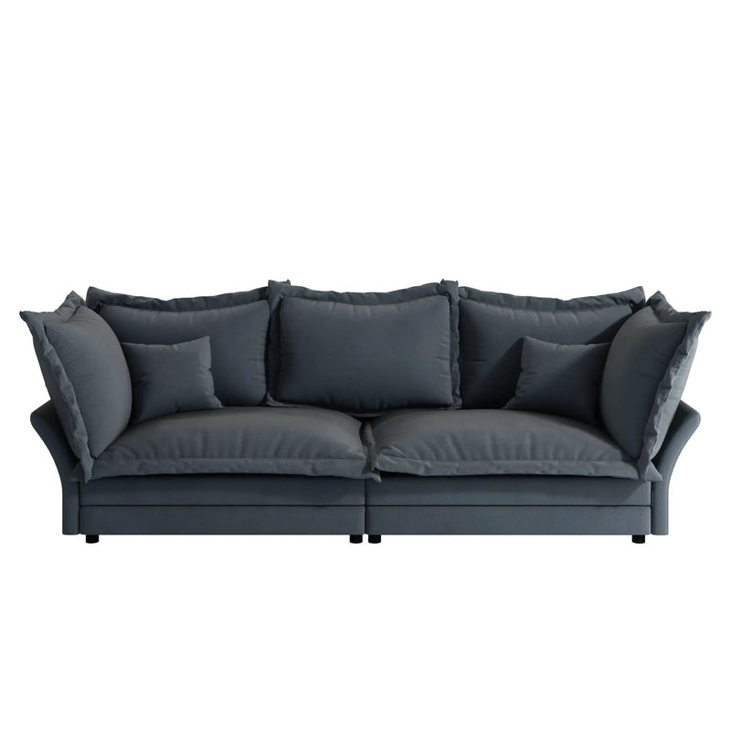 Modern Comfy Upholstered Sofa Cloud Couch, Deep Seat Couches With Multiple Large Soft Pillows by HouseOfZazla