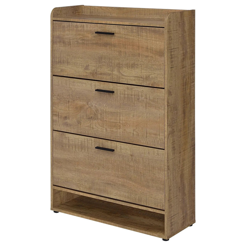 Denia 3-tier Engineered Wood Shoe Cabinet Mango by Unique Piece Furniture