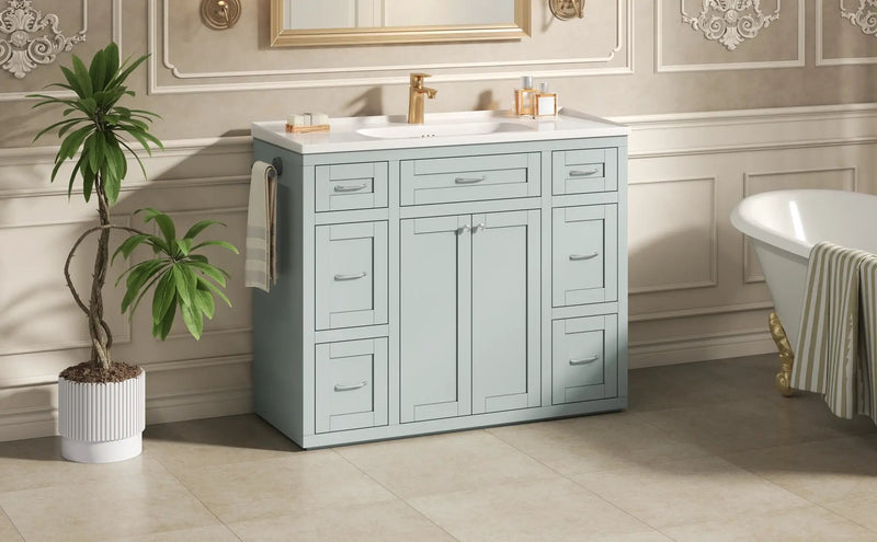 48" Mint Green Bathroom Vanity by HouseOfZazla