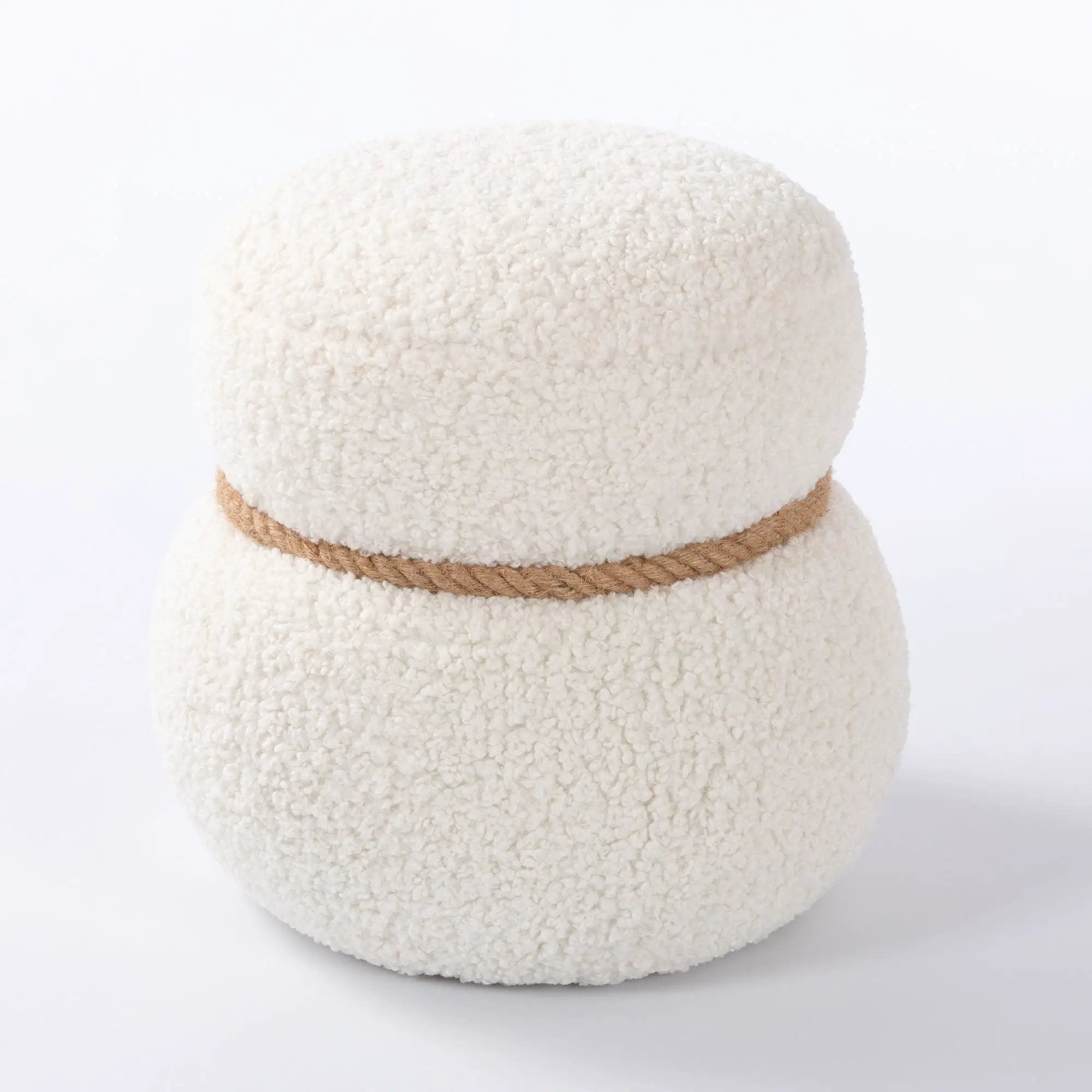 Snowman Stool With Cushion And Solid Wood Frame by HouseOfZazla