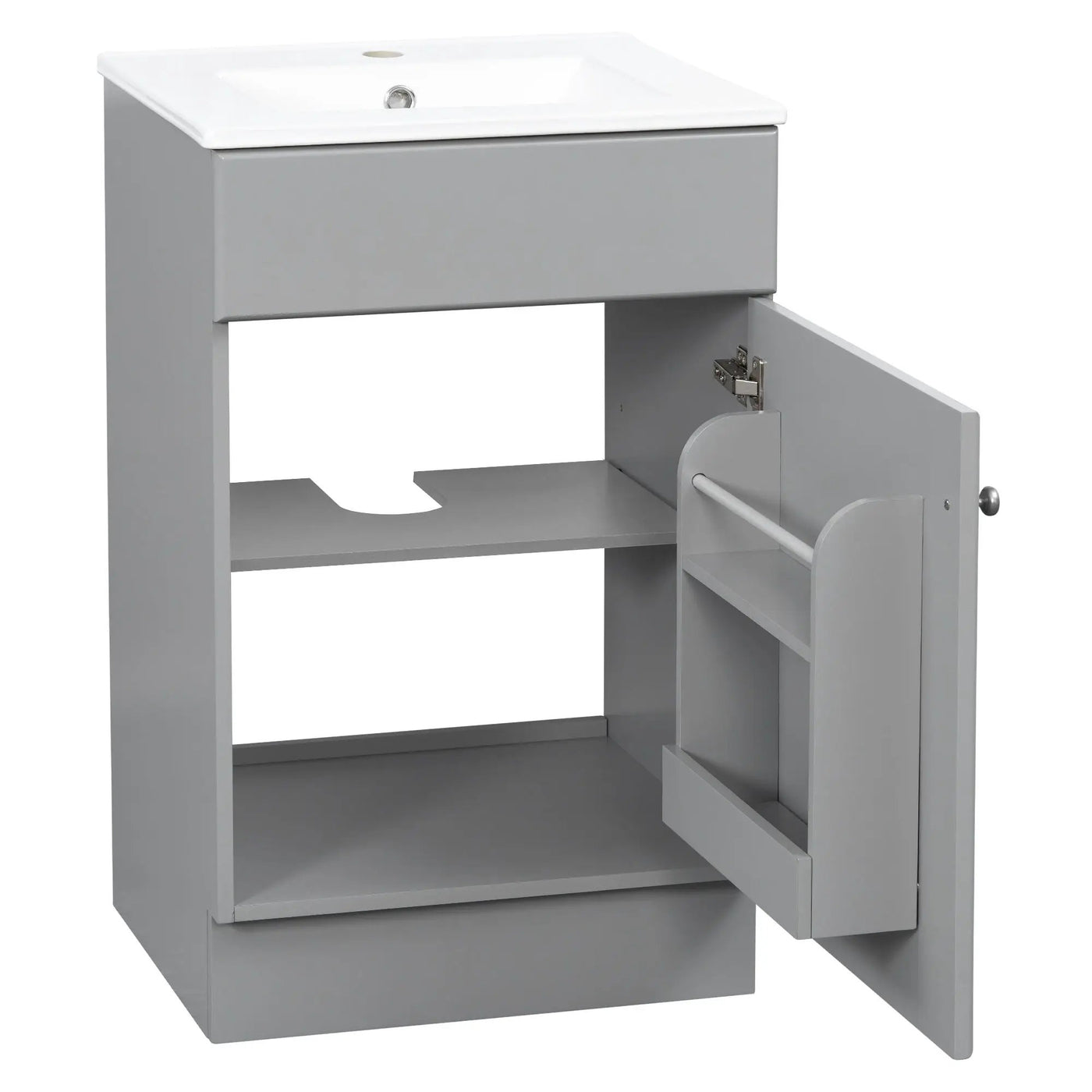 Bathroom Vanity With Sink, Cabinet With Adjustable Shelf by HouseOfZazla