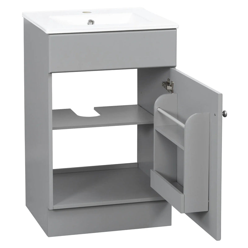 Bathroom Vanity With Sink, Cabinet With Adjustable Shelf