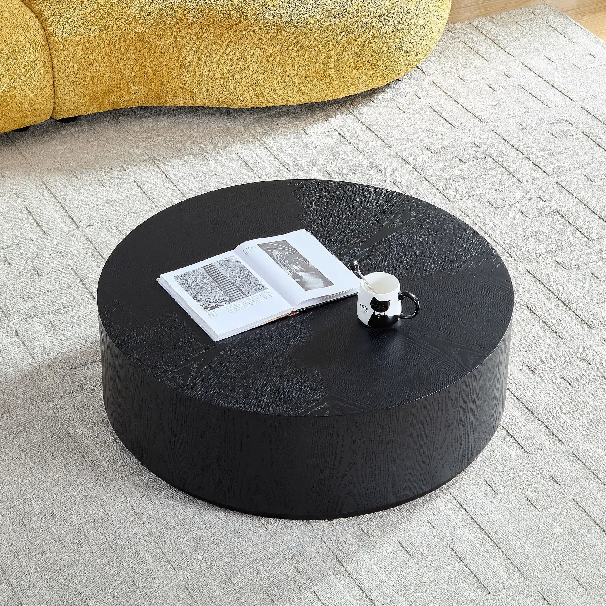 35.43 Inch Modern Round Coffee Table by HouseOfZazla