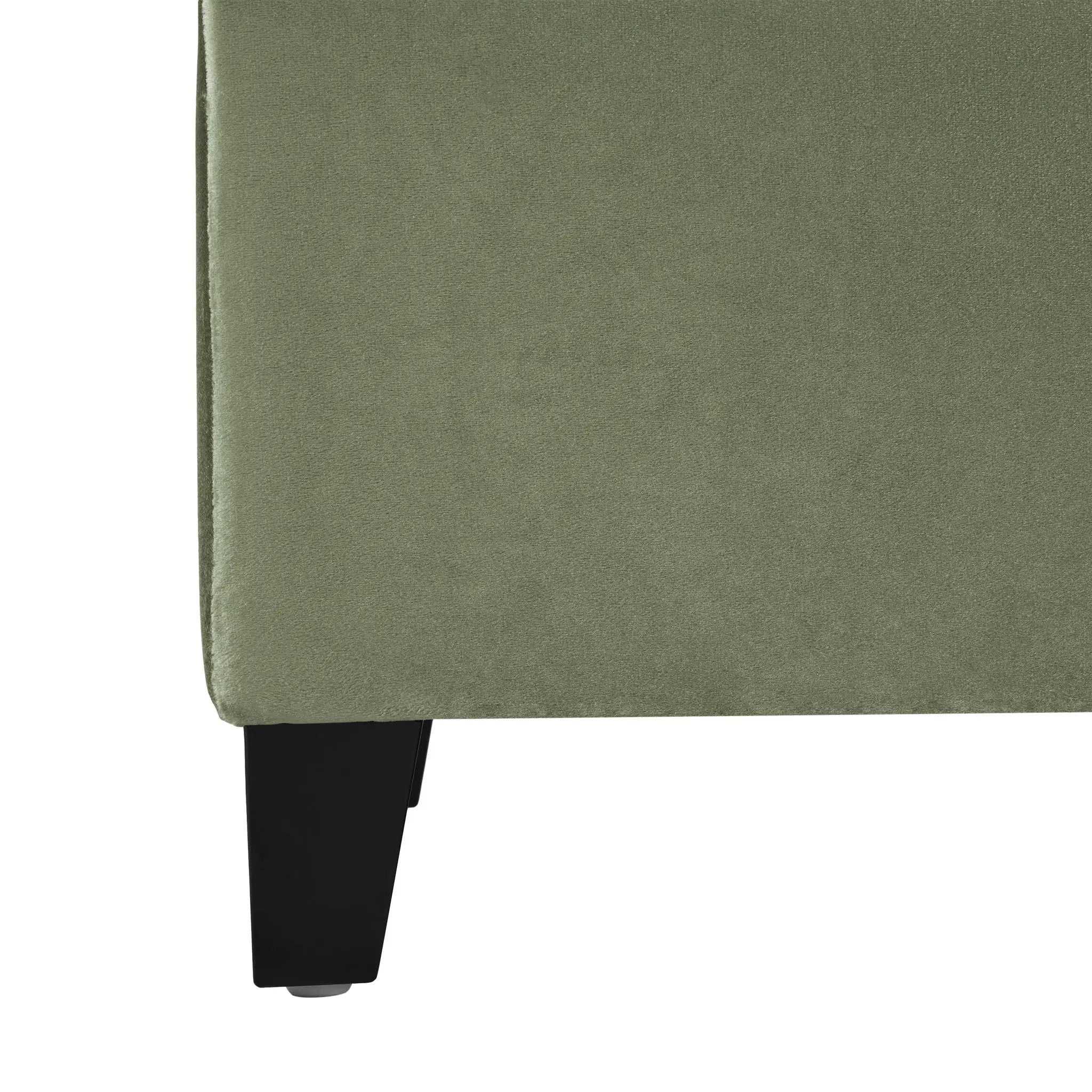 Wendover Elegant Tufted Storage Bench With Lift-Up Top And Birch Wood Legs by HouseOfZazla