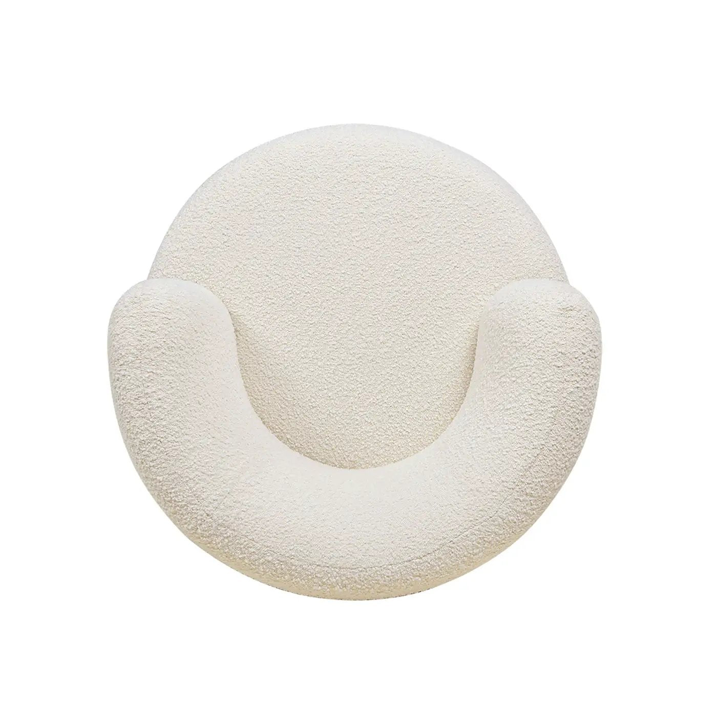 Fuji - 360 Swivel Low Barrel Back Accent Chair - Ivory White by Unique Piece Furniture