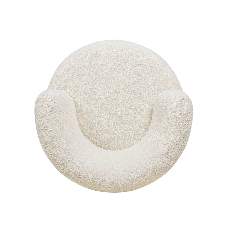 Fuji - 360 Swivel Low Barrel Back Accent Chair - Ivory White by Unique Piece Furniture