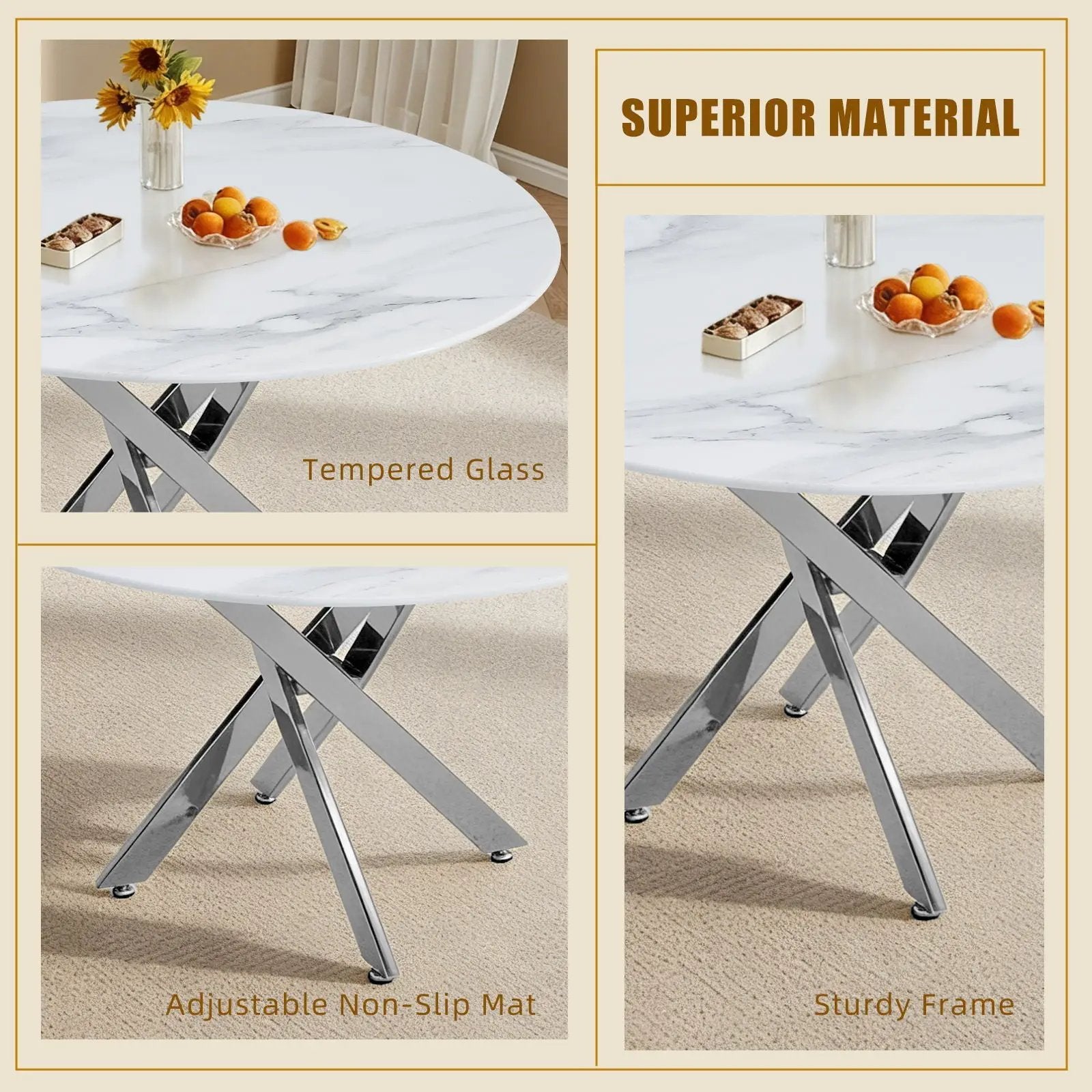 Modern Round Table For Dining Room by HouseOfZazla