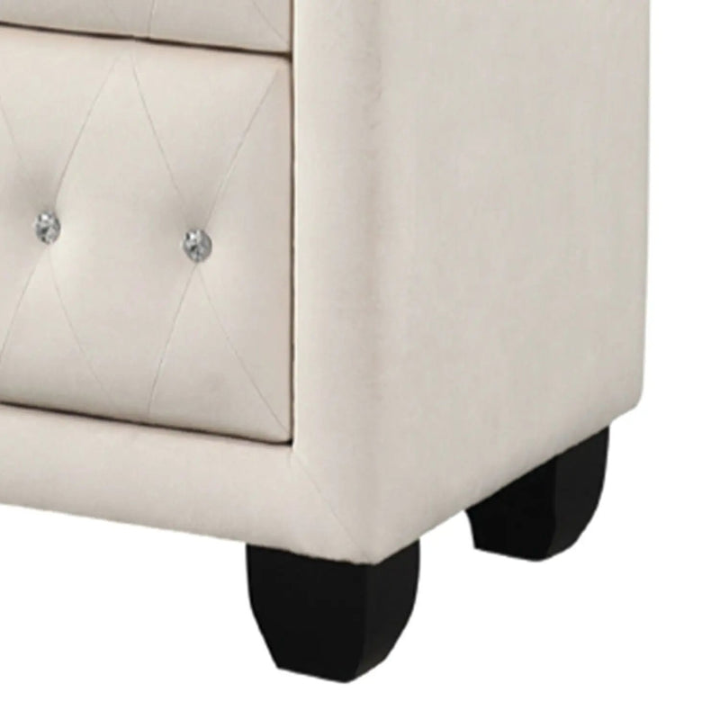 Sophia - 2 Drawer Upholstered Nightstand by HouseOfZazla