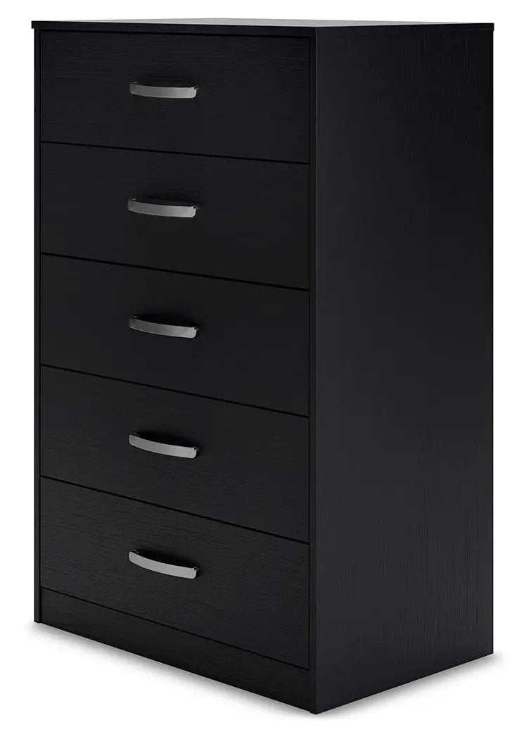 Finch - Five Drawer Chest - 46" Height - Black by Unique Piece Furniture