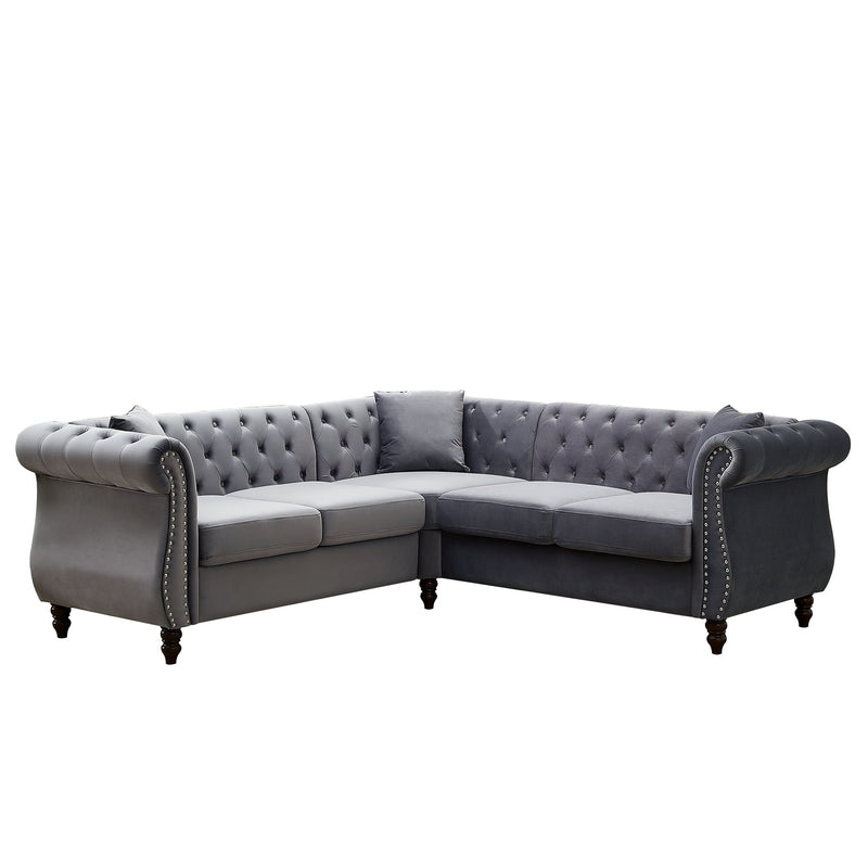 Streamline Modern L-Shaped Corner Sofa by HouseOfZazla