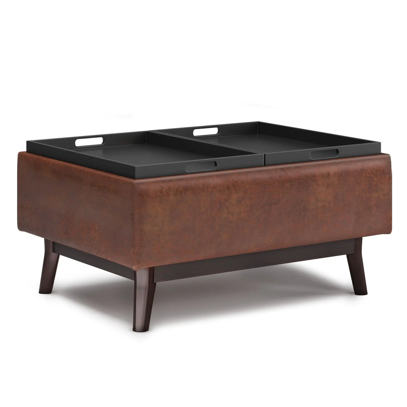 Owen - Tray Top Small Coffee Table Upholstered Storage Ottoman by Unique Piece Furniture