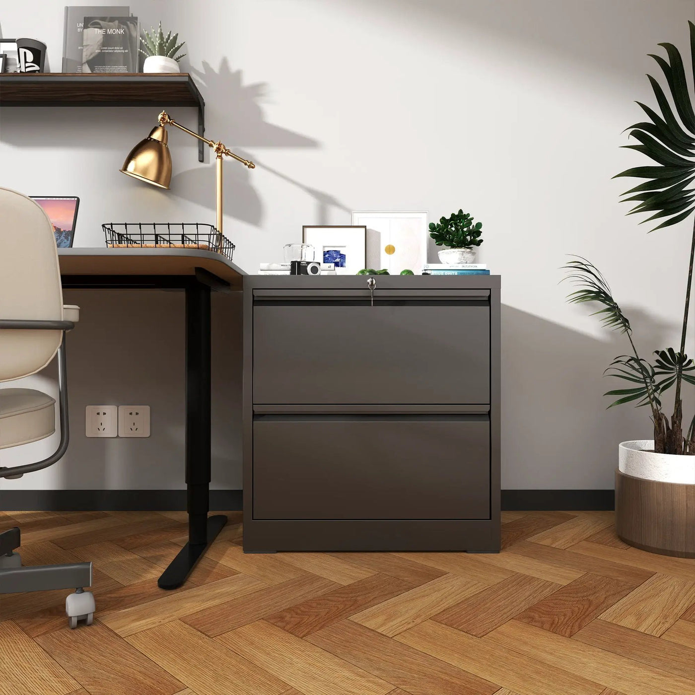 Premium Drawer Metal Lateral File Cabinet With Lock by HouseOfZazla