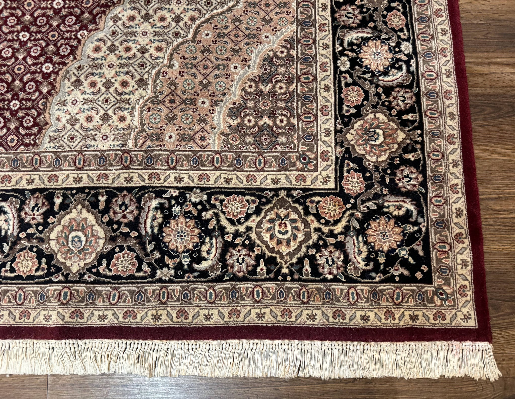 Sino Persian Rug 8x10, Herati, Elegant Oriental Carpet, Dark Maroon by Jewel Rugs