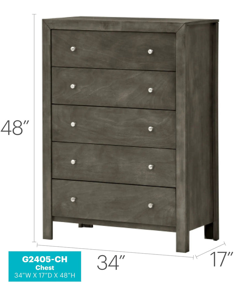Transitional Elegant Storage Chest - Gray by Unique Piece Furniture