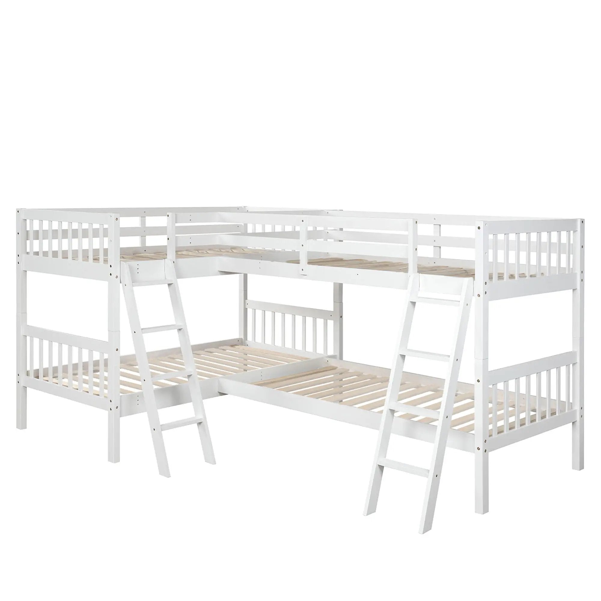 L Shaped Bunk Bed With Ladder by Unique Piece Furniture