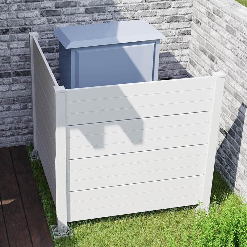 50" W x 49" H Outdoor Privacy Screen with Aluminum Posts, 2 Panels by HouseOfZazla