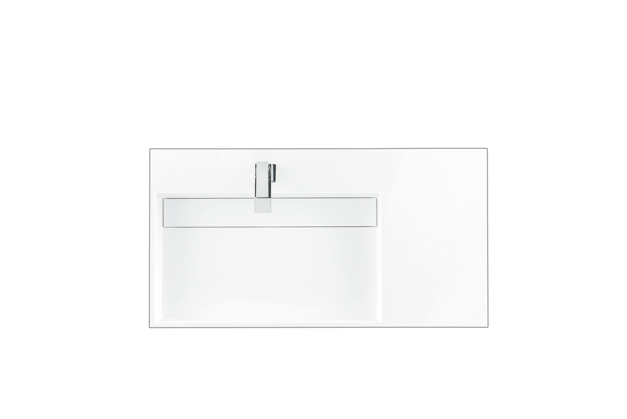 James Martin 36" Single Vanity Top with Glossy White countertop