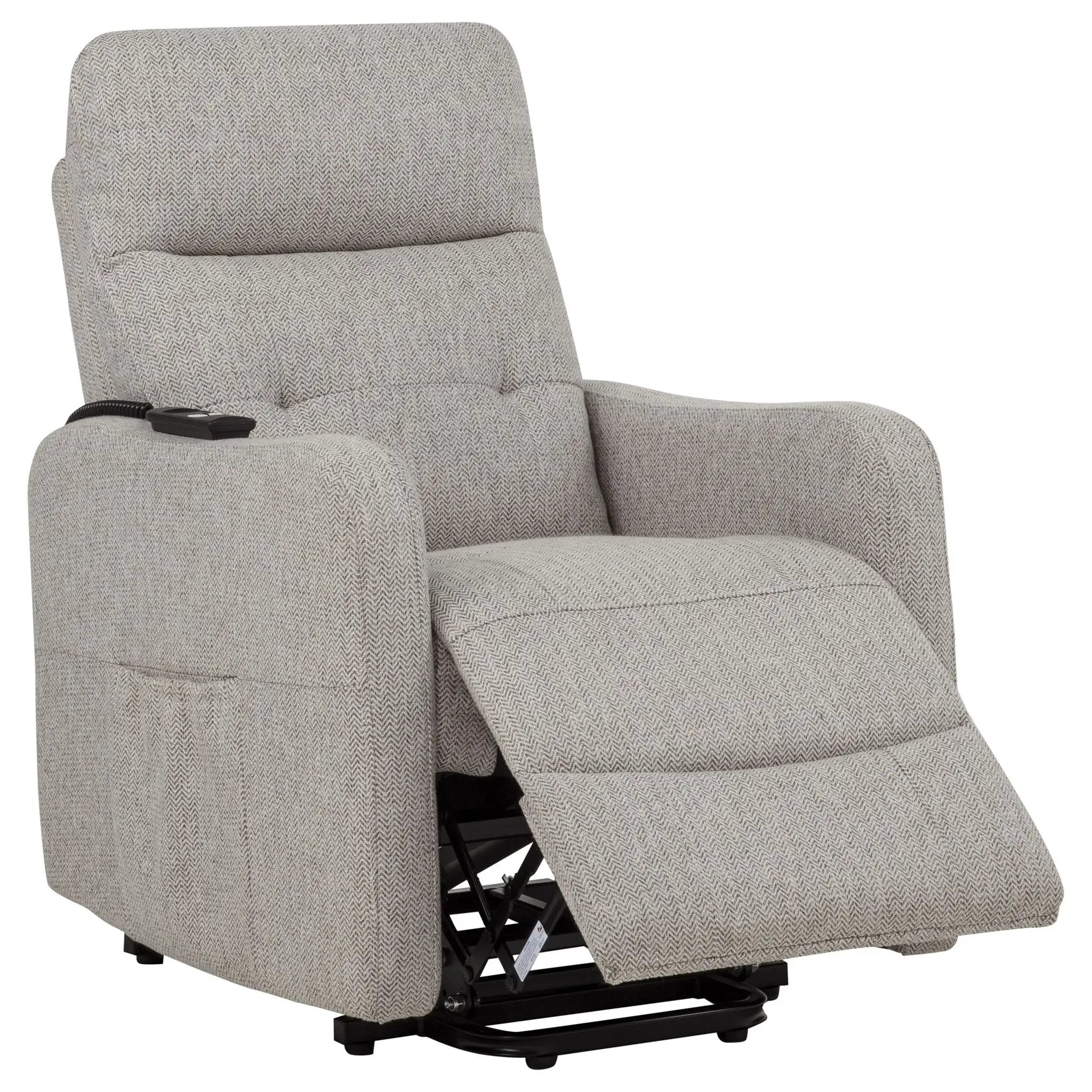 Dayes Upholstered Power Lift Recliner Chair Taupe by Unique Piece Furniture