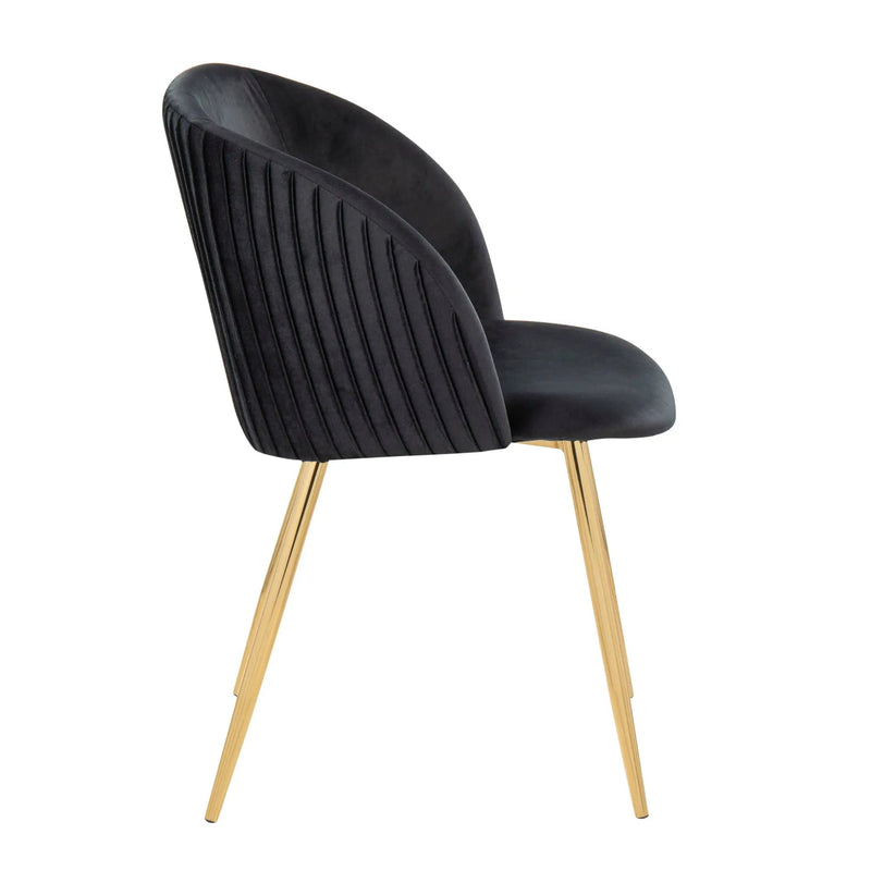 Fran - Pleated Waves Contemporary Chair (Set of 2) by Unique Piece Furniture