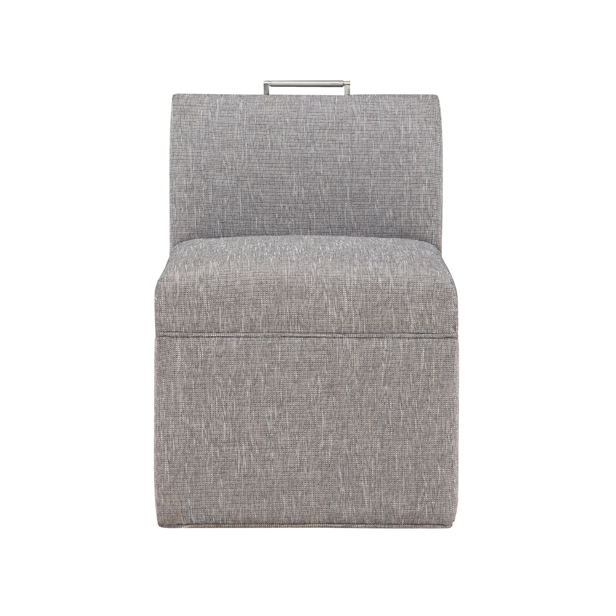 Della - Upholstered Castered Chair - Gray by HouseOfZazla