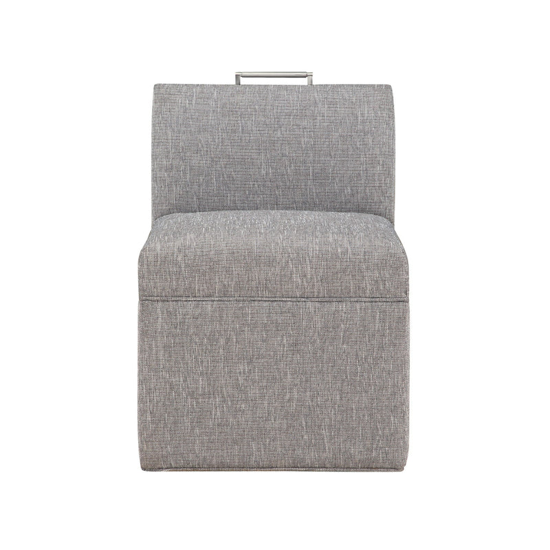 Della - Upholstered Castered Chair - Gray by HouseOfZazla